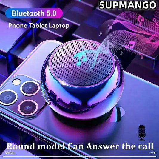 Mini Steel Bluetooth Speaker – Heavy Bass Portable Wireless Subwoofer