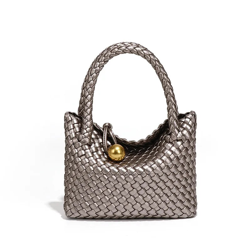 WeaveCharm – Vegan Leather Woven Crossbody Tote Bag