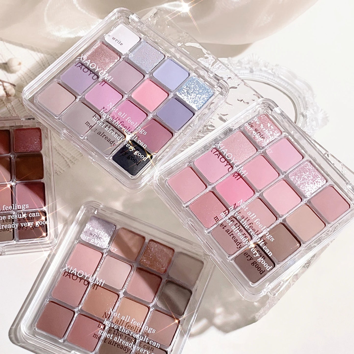 Sunset Glow 16-Color Eyeshadow Palette – Matte & Pearl Korean-Inspired Shades