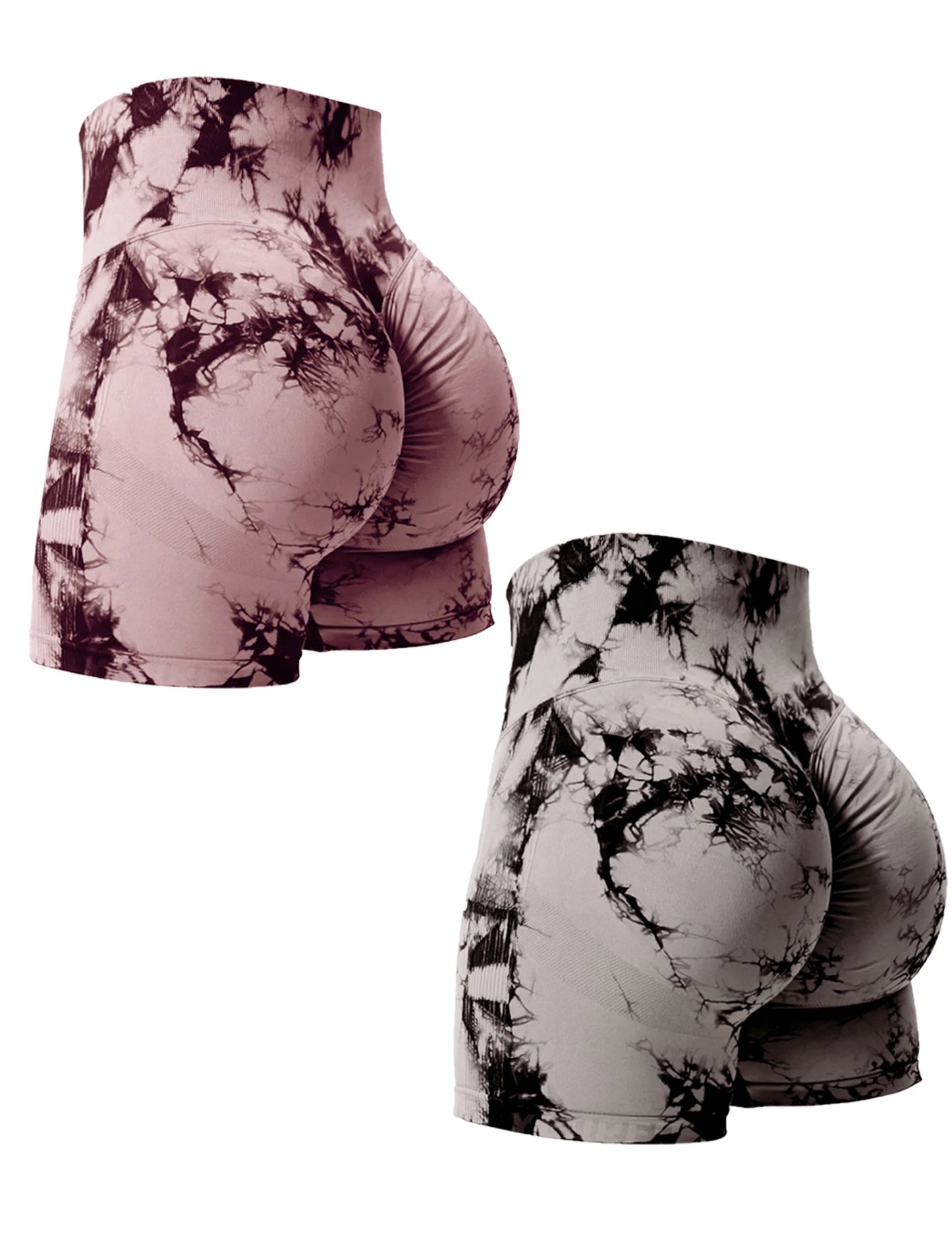 LiftDye – Women's Tie-Dye High-Waist Gym Shorts