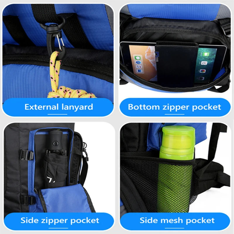 90L Waterproof Hiking & Camping Backpack – Large Outdoor Trekking Rucksack