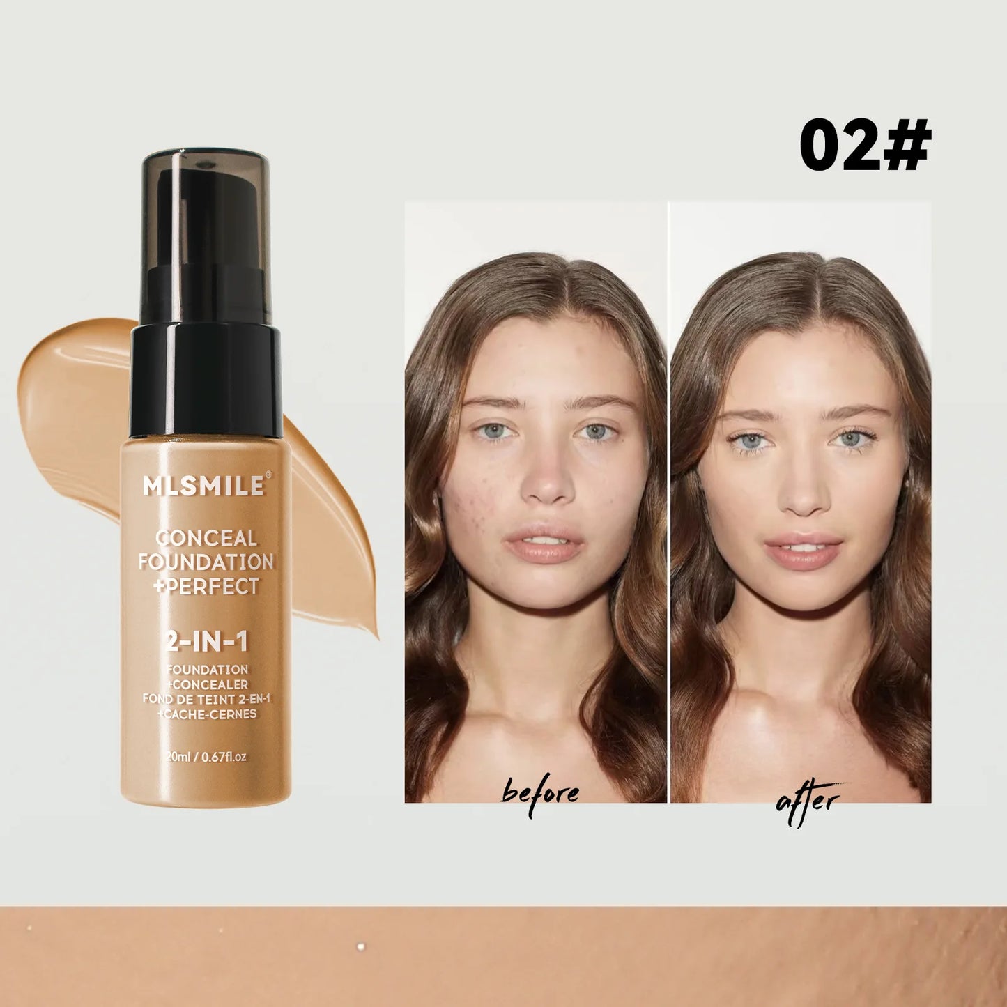 MLSmile FlawlessFix – 6-Color Waterproof Powder Foundation