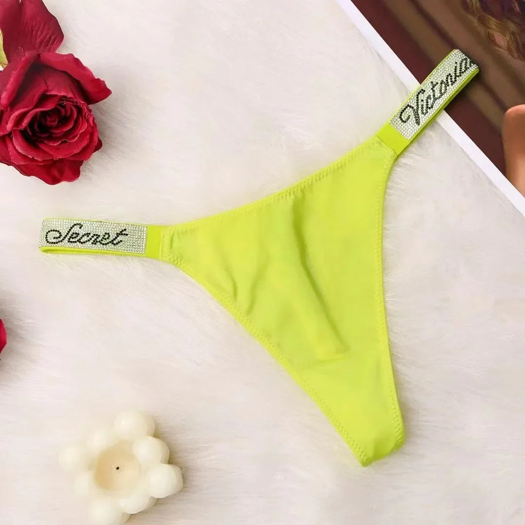 Lace Eyelash Cutout Thong – Ultra-Thin Sexy Panties with Metal Label