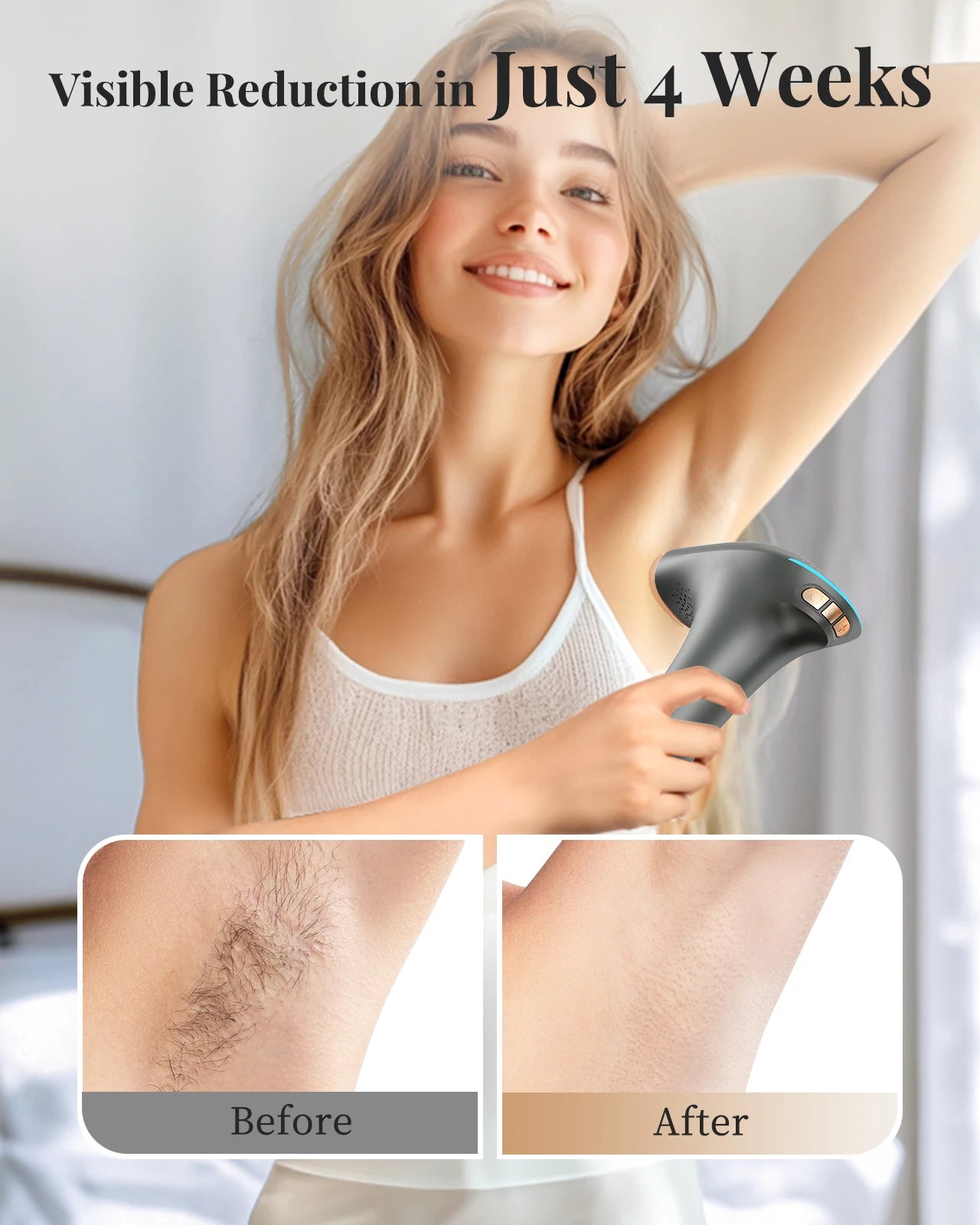 3-in-1 IPL Laser Epilator – Painless Permanent Hair Removal for Women (Bikini, Legs, Arms)