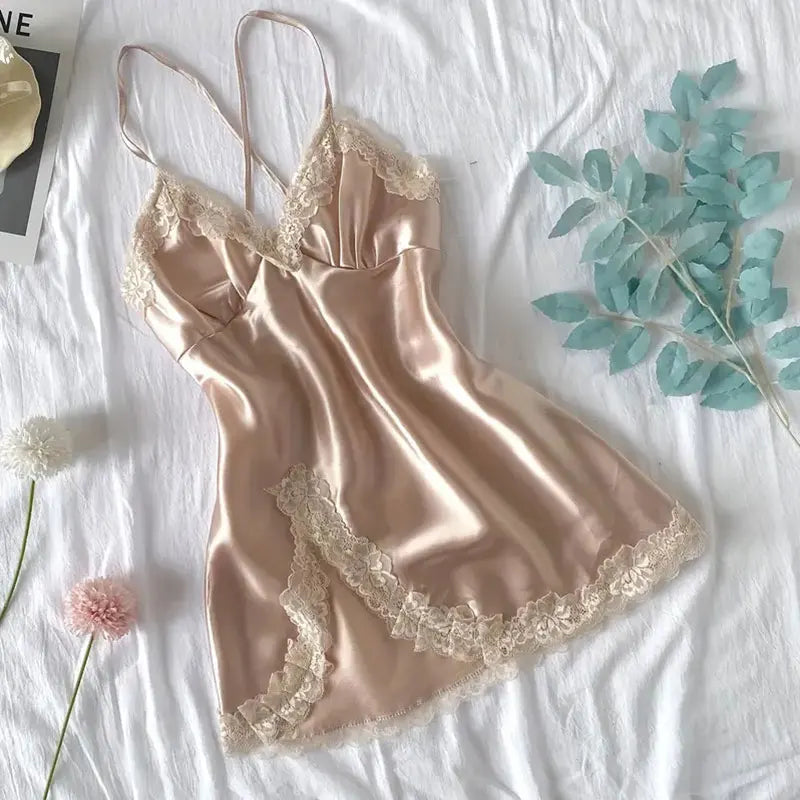 BareMuse – Off-Shoulder Sheer Silk Nightdress