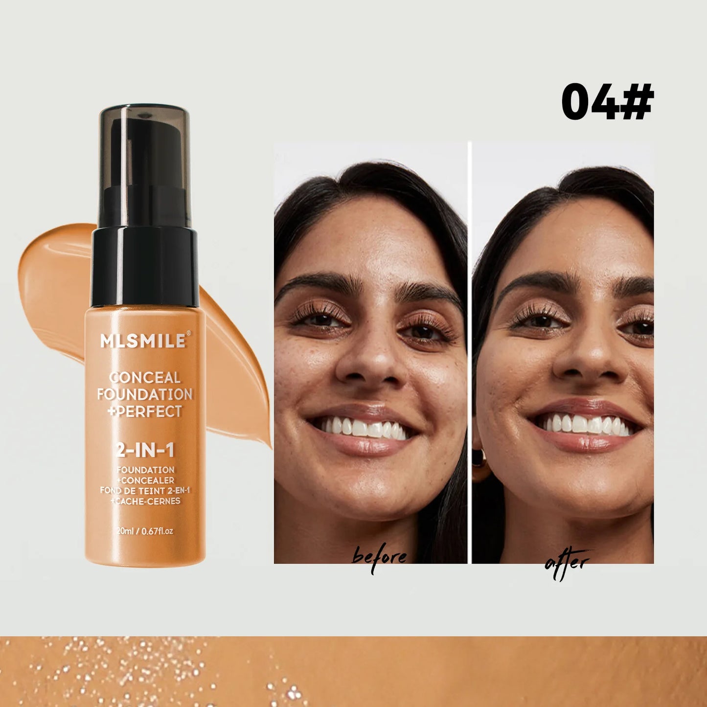 MLSmile FlawlessFix – 6-Color Waterproof Powder Foundation