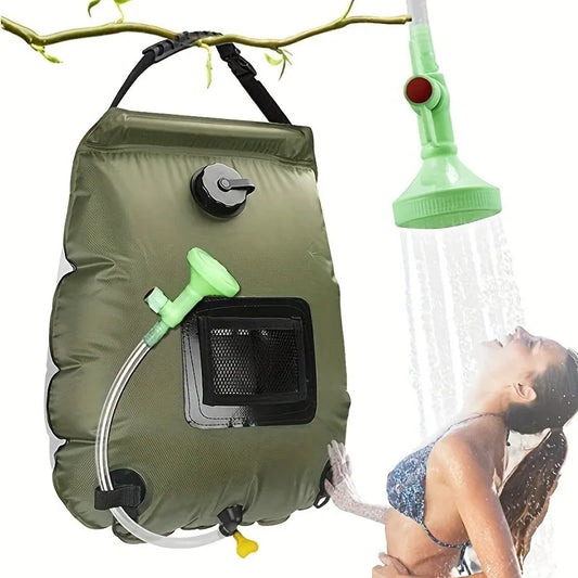 5-Gallon Solar Camping Shower Bag – Portable Outdoor Heated Bath Bag