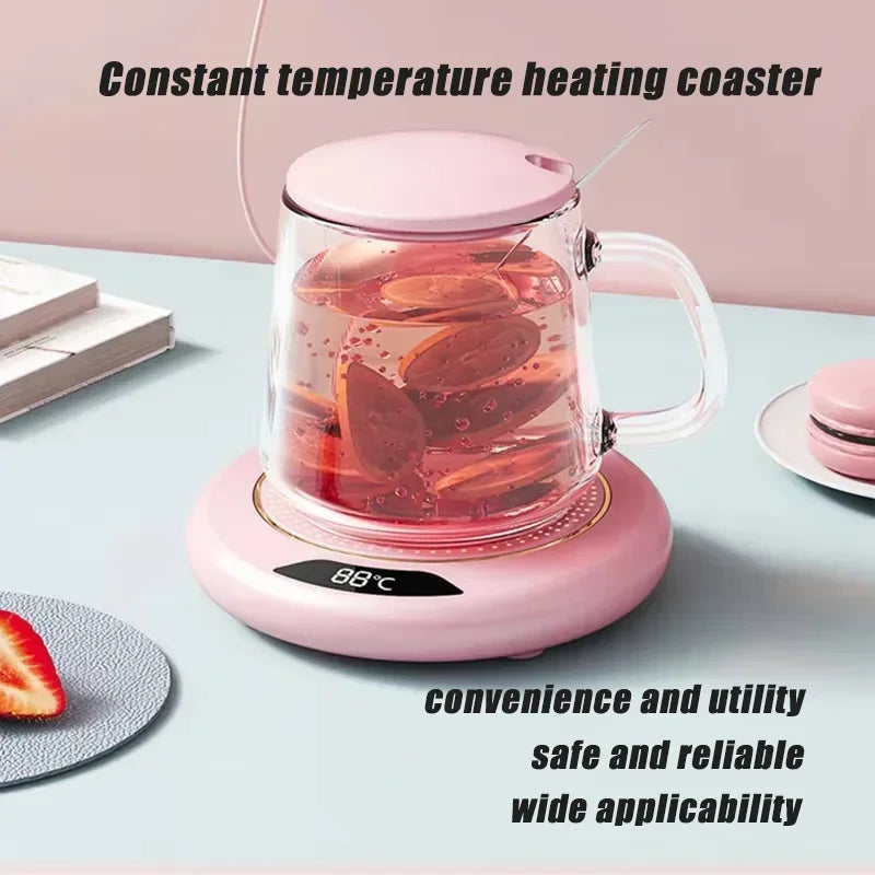 Electric Coffee Mug Warmer – Auto Shut-Off Thermostat Coaster for Office & Travel