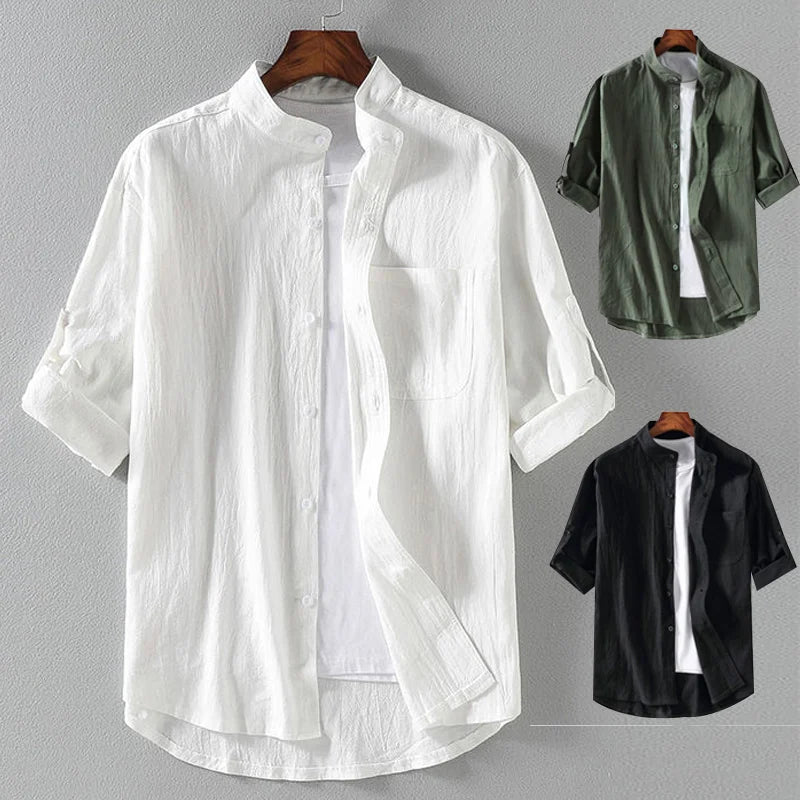 StandEdge – Mid-Sleeve Fashion Shirt for Men