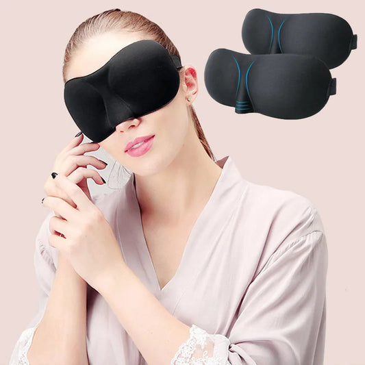 3D Contoured Eye Mask for Sleeping – Light-Blocking Blindfold for Men & Women