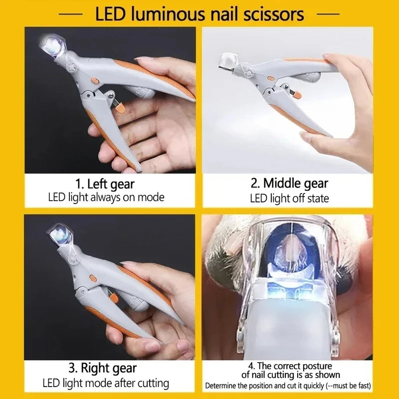 LED Pet Nail Clippers – Professional Nail Cutter for Dogs & Cats