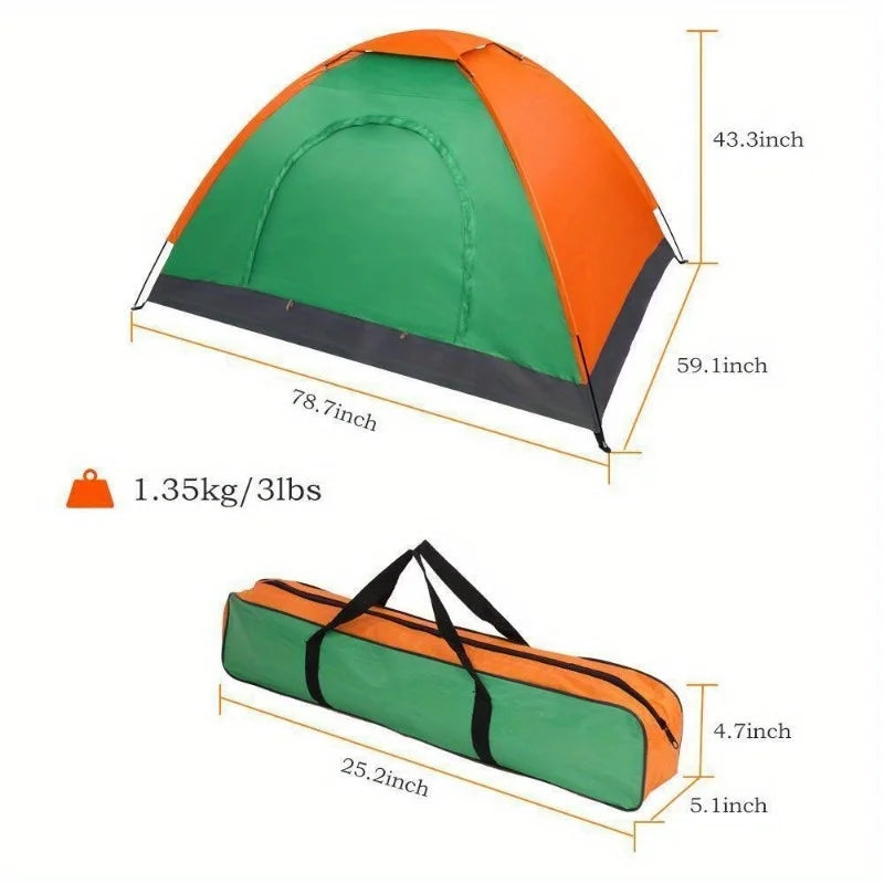2-Person Waterproof Camping Tent – Outdoor Hiking & Family Shelter