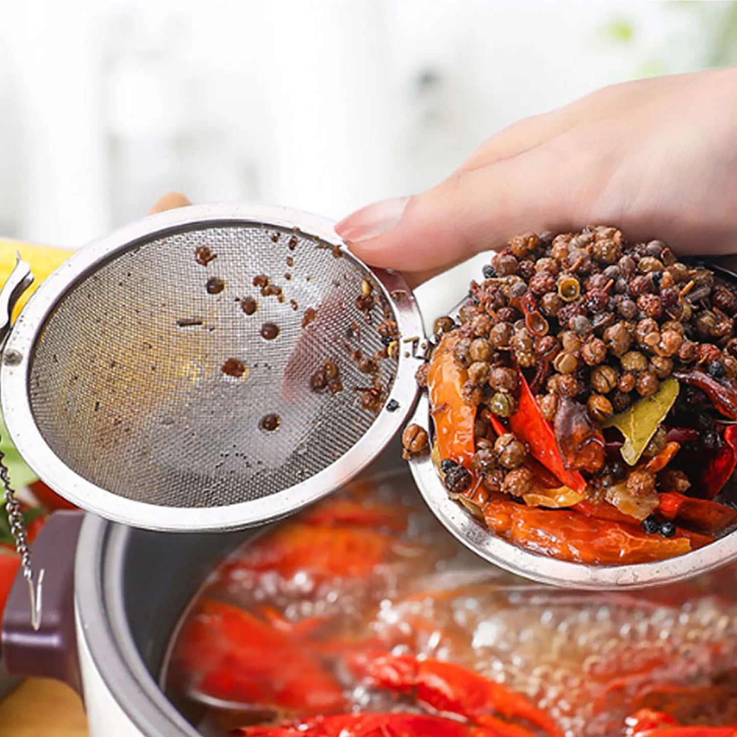 Tea Infuser – Stainless Steel Mesh Ball with Chain