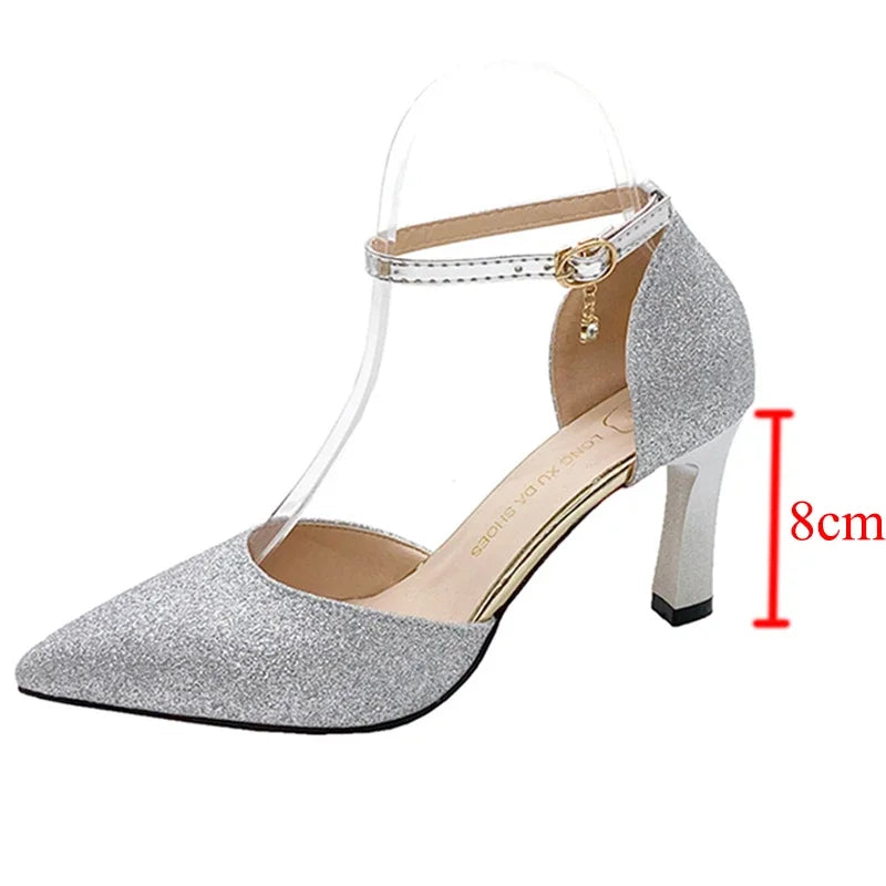ZOKI Bling – Gold & Silver Pointed Pumps 2025