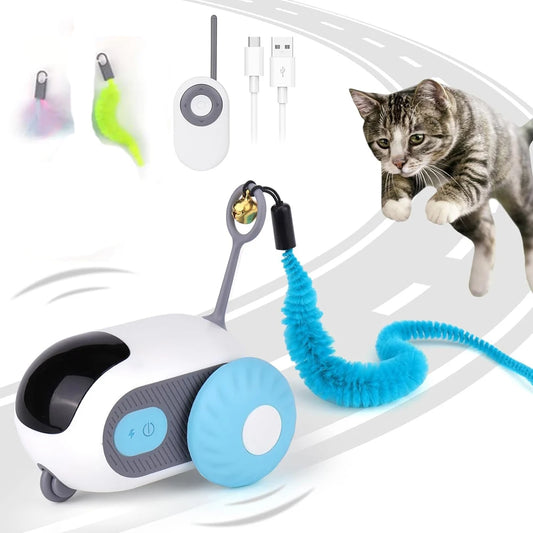 Smart Interactive Cat Toy – 2-Mode Automatic & Remote-Controlled Toy Car for Pets