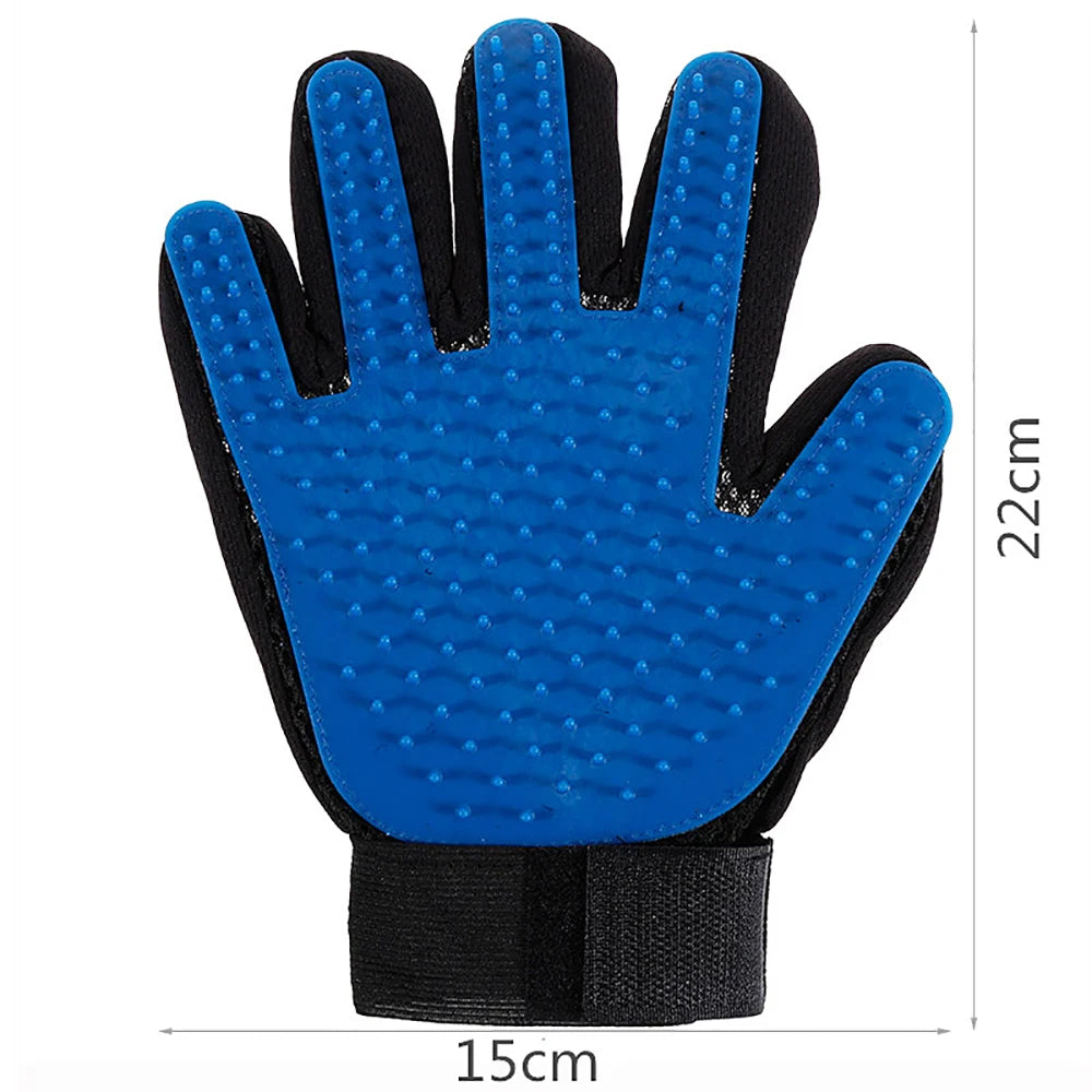 Silicone Pet Hair Remover Glove – Grooming & Bathing Brush for Cats & Dogs