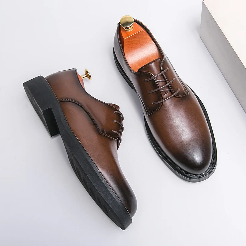 ItaliaForm – Men’s Luxury Pointed Leather Oxford Shoes