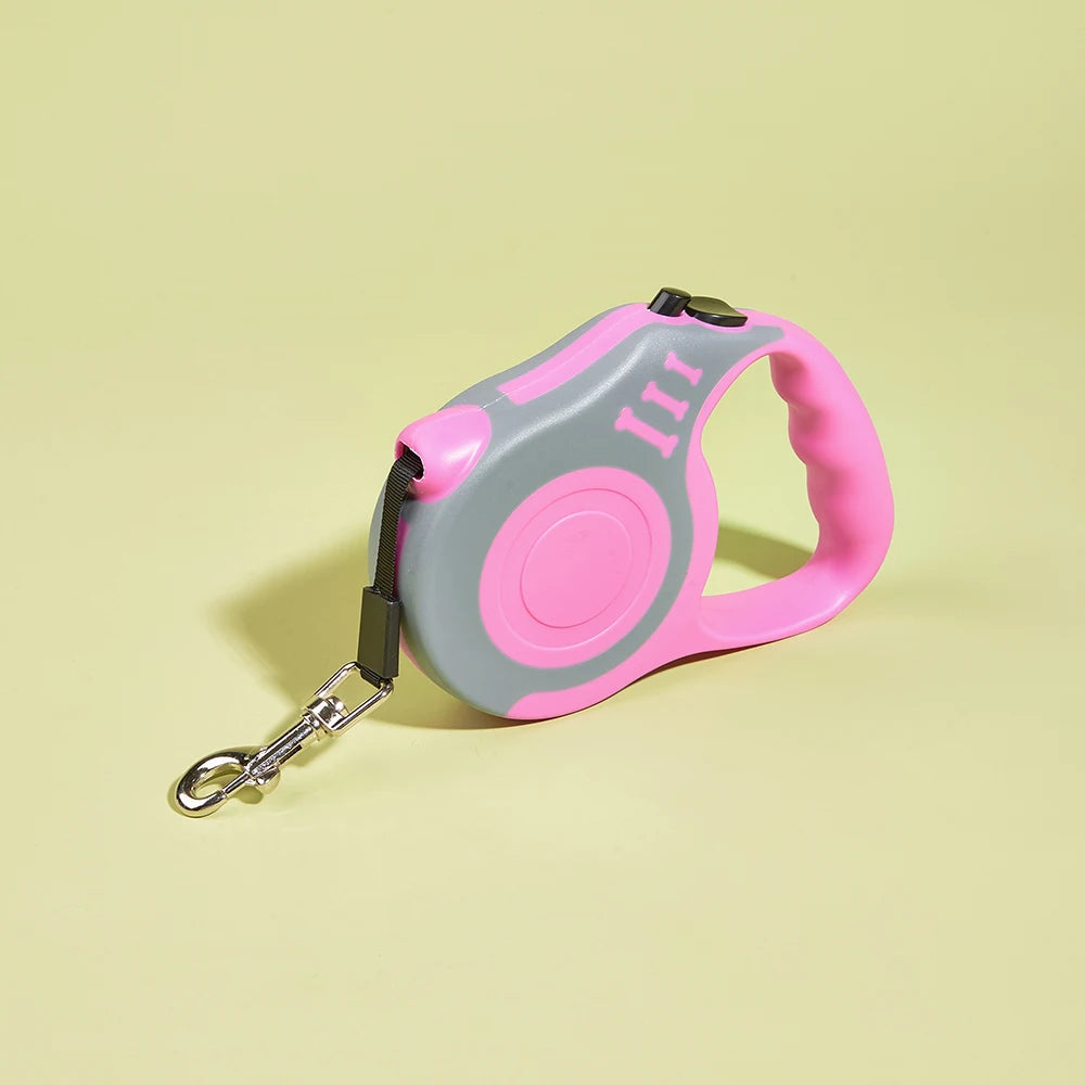 3M/5M Retractable Leash for Small Dogs & Cats – Durable Nylon Walking Lead