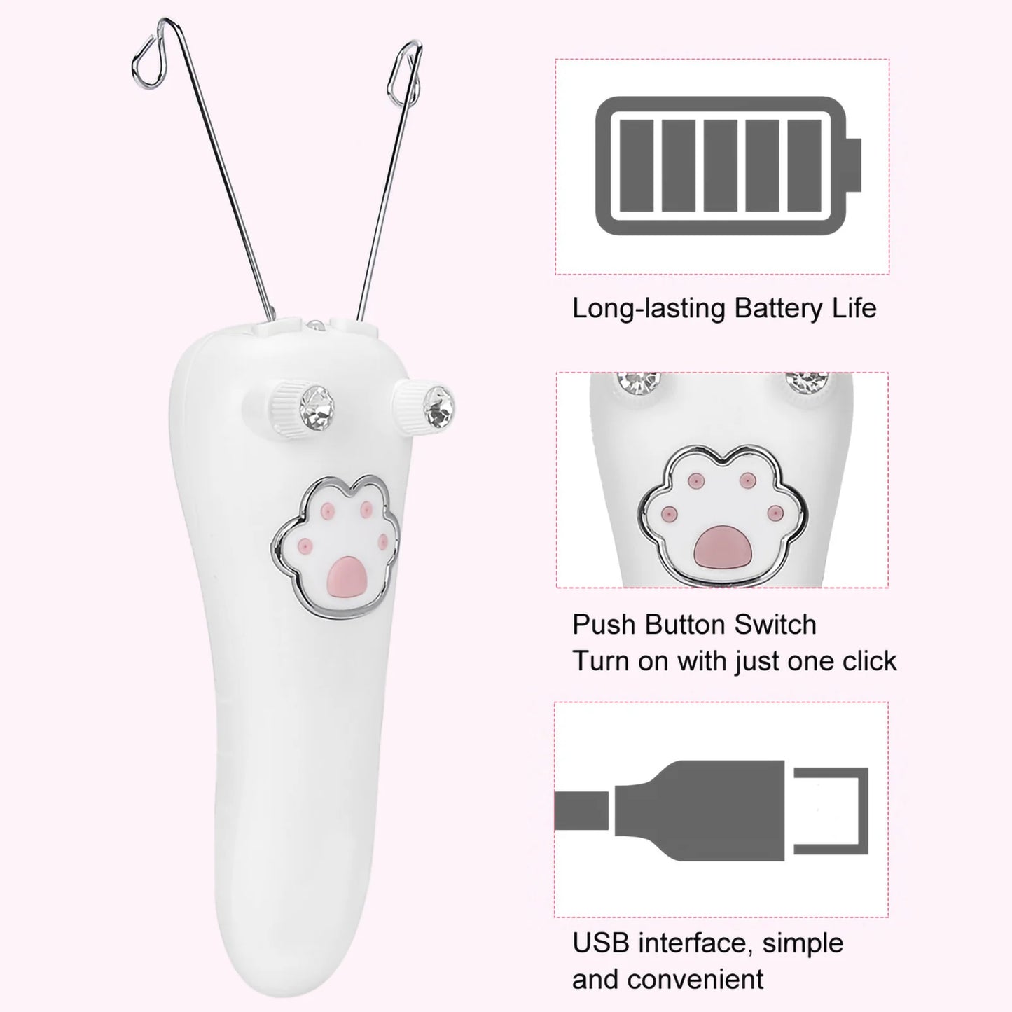 Rechargeable Cotton Thread Hair Remover for Women – Gentle Epilator for Face, Neck & Body