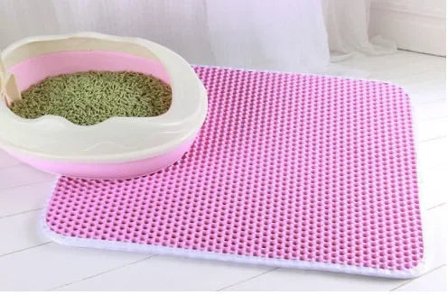 Double-Layer Waterproof Cat Litter Mat – Non-Slip, Washable Pad with Bonus Gift