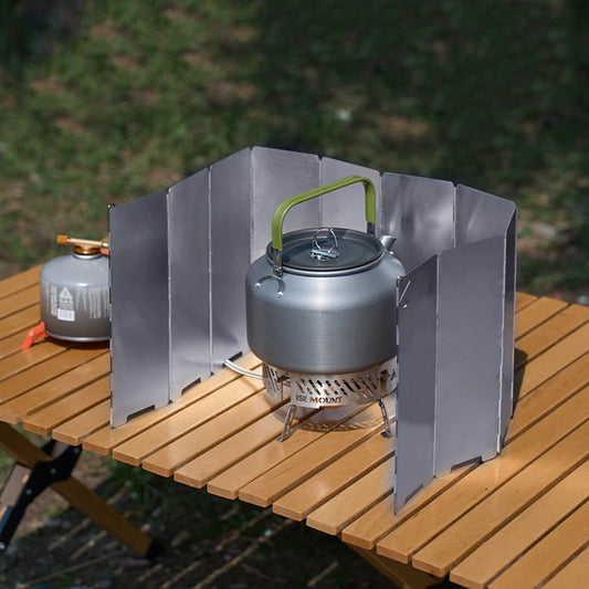 Foldable Gas Stove Windshield – 8/10 Plate Aluminum Alloy Windproof Screen