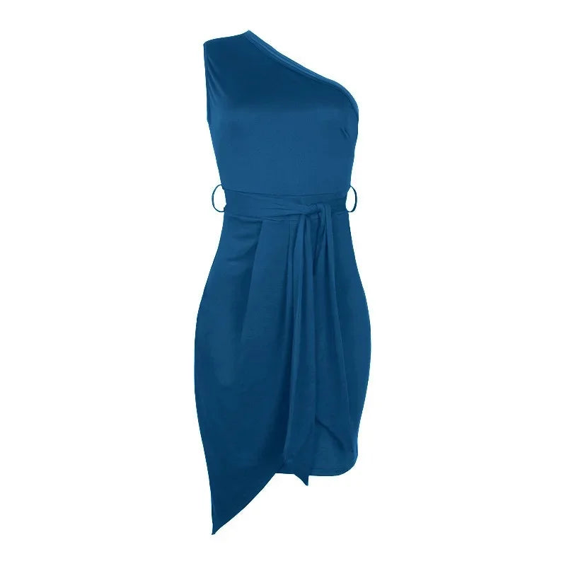 Soleé – Sleek Summer Crossbody Dress with Tie Detail