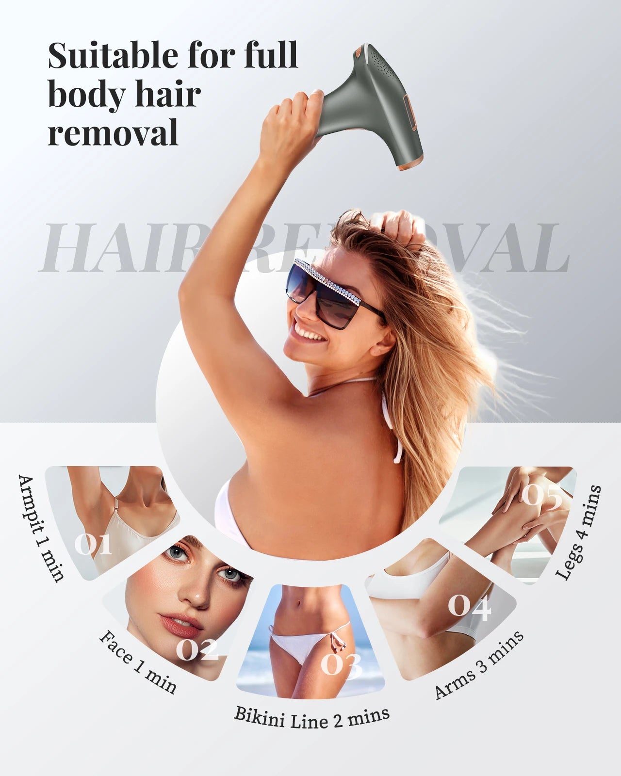 3-in-1 IPL Laser Epilator – Painless Permanent Hair Removal for Women (Bikini, Legs, Arms)