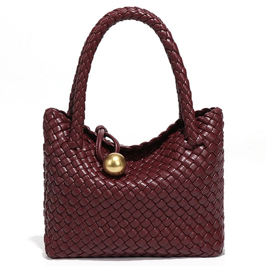 WeaveCharm – Vegan Leather Woven Crossbody Tote Bag