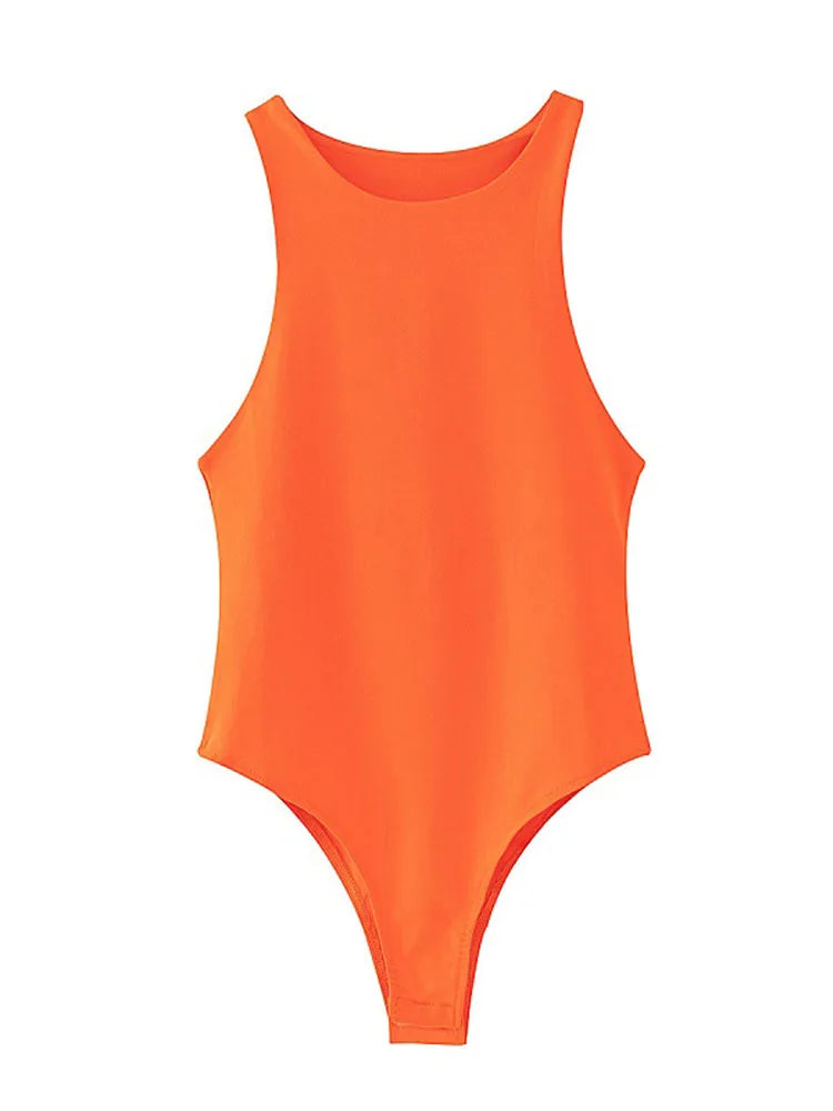 ChicCurve – Women's Summer Solid Color Bodycon Bodysuit