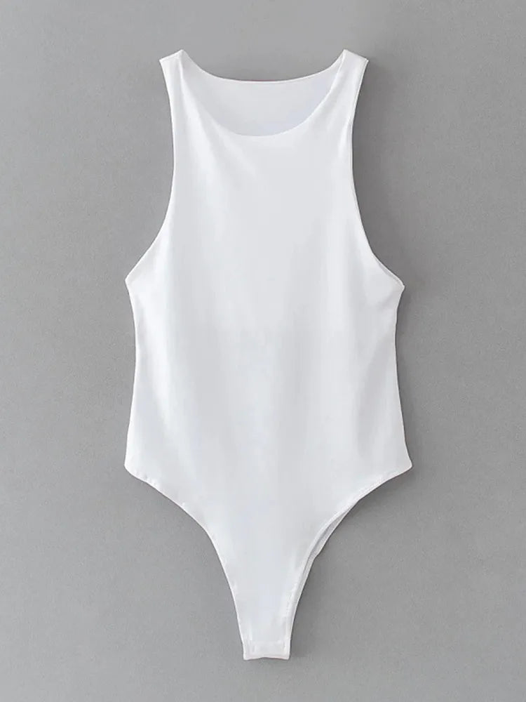 ChicCurve – Women's Summer Solid Color Bodycon Bodysuit