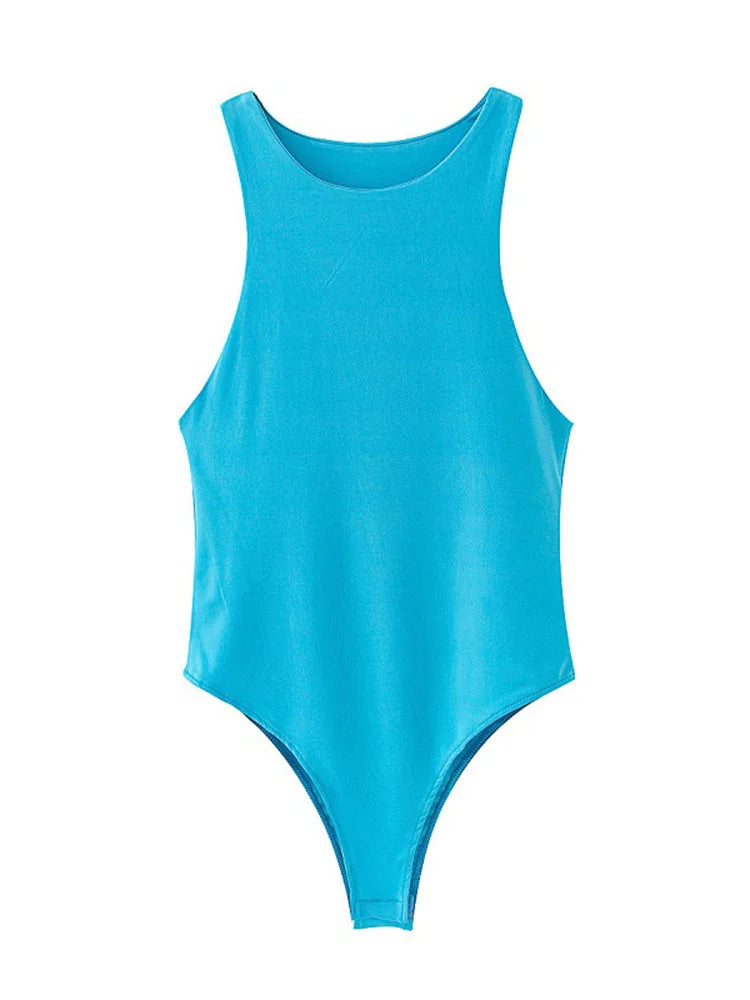 ChicCurve – Women's Summer Solid Color Bodycon Bodysuit