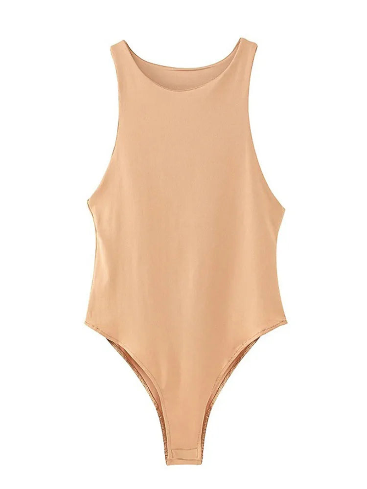 ChicCurve – Women's Summer Solid Color Bodycon Bodysuit