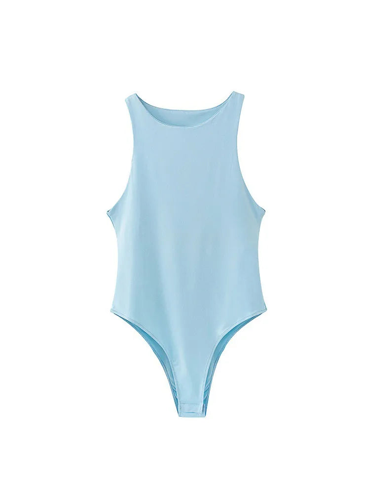 ChicCurve – Women's Summer Solid Color Bodycon Bodysuit
